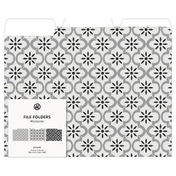U Brands File Folders, 1/3-Cut Tab, Letter Size, Assorted Moroccan, 9/Pack (5436U06-24)