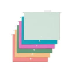 U Brands U-Eco Hanging File Folders, Letter Size, Assorted Colors, 12/Pack (6596U01-12)