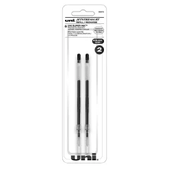 uni Jetstream RT Ballpoint Pen Refills, Medium Point, 1.0mm, Black Ink, 2/Pack (35972)