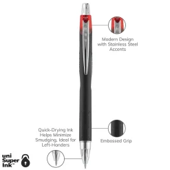 uni Jetstream RT Retractable Ballpoint Pen, Medium Point, 1.0mm, Red Ink, Dozen (73834)