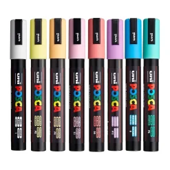 uni-ball Posca PC-5M Paint Markers, Bullet Tip, Assorted Colors, 8/Pack (PC5M8CSOFTCOLORS)