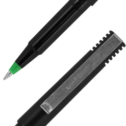 uniball Roller Pen, Micro Point, 0.5mm, Green Ink, Dozen (60154)