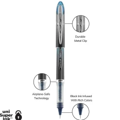 uniball Vision Elite BLX Rollerball Pens, Micro Point, 0.5mm, Assorted Ink, 5/Pack (1832410)