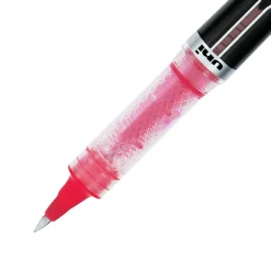 uniball Vision Elite Rollerball Pens, Micro Point, 0.5mm, Red Ink, Dozen (69022)