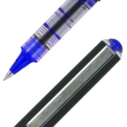 uniball Vision Rollerball Pen, Micro Point, 0.5mm, Blue Ink, Dozen (60108)