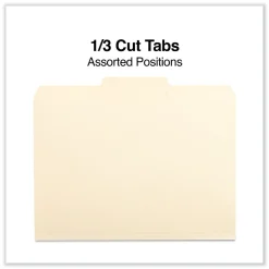 Universal File Folder, Letter Size, Manila, 100/Box (UNV12122)