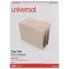 Universal File Folder, Letter Size, Manila, 100/Box (UNV12123)