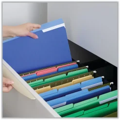 Universal File Folder, Letter Size, Blue, 100/Box (UNV12301)