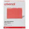 Universal File Folder, Letter Size, Red, 100/Box (UNV12303)