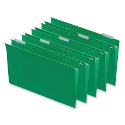 Universal Recycled Hanging File Folder, Legal Size, Bright Green, 25/Box (UNV14217)