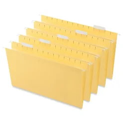 Universal Recycled Hanging File Folder, Legal Size, Yellow, 25/Box (UNV14219)