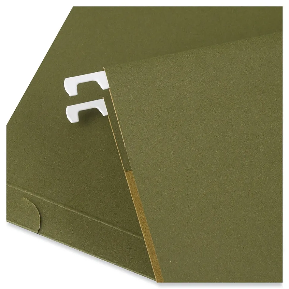 Universal Reinforced Recycled Hanging File Folder, Letter Size, Standard Green, 25/Box (UNV14141)