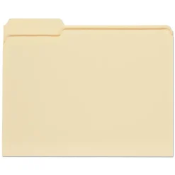 Universal Top Tab File Folders, 1 Tab, Letter Size, Manila, 100/Box (UNV12113)