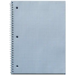 Universal Wirebound Notebook, 4 sq/in Quadrille Rule, 10.5 x 8, White, 70 Sheets (UNV66630)
