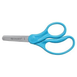 Westcott 5" Stainless Steel Kid's Scissors, Blunt Tip, Assorted Colors, 12/Pack (13140)