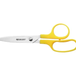 Westcott Kleencut 5" Stainless Steel Kid's Scissors, Pointed Tip, Assorted Colors (42515)