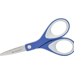 Westcott KleenEarth 6" Stainless Steel Standard Scissors, Pointed Tip, Blue/Gray (15552)
