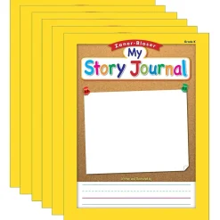 Zaner-Bloser Composition Notebooks, 8.375" x 10.875", Wide Ruled, 16 Sheets, Multicolor, 6/Bundle (ELP311843-6)