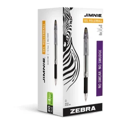 Zebra Jimnie Rollerball Pen, Medium Point, 0.7mm, Assorted Ink, 24 Pack (14410)