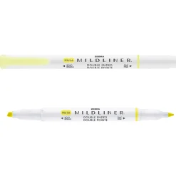 Zebra MILDLINER Double-Ended Creative Highlighter, Chisel/Bullet Tip, Yellow, 6/Pack (78150R)