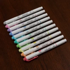 Zebra Mildliner Twin Tip Highlighters, Bullet/Chisel Tip, Complete Assorted, 10/Pack (78101)