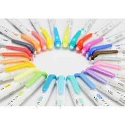 Zebra Mildliner Twin Tip Highlighters, Bullet/Chisel Tip, Complete Assorted, 25/Pack (78525)