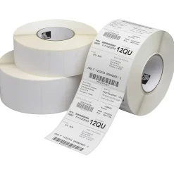 Zebra Technologies Z-Select 4000D Thermal Transfer Labels, 1 1/4" x 2 1/4", Bright White, 2100/Roll, 12 Rolls/Box (10015341)