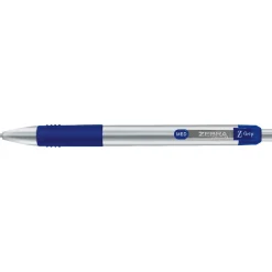 Zebra Z-Grip Elite Retractable Ballpoint Pen, Medium Point, 1.0mm, Blue Ink, Dozen (27020)