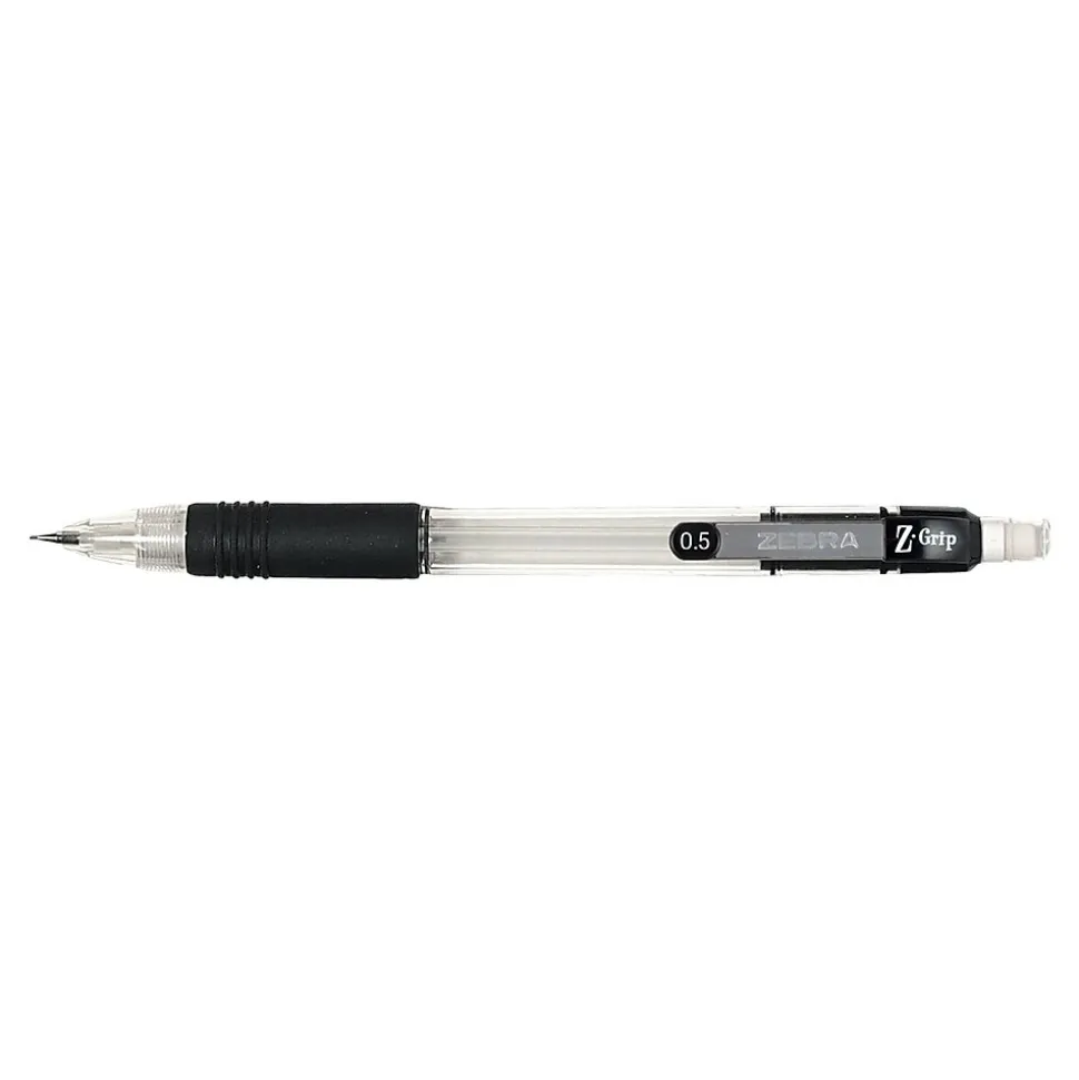 Zebra Z-Grip Mechanical Pencil, 0.5mm, #2 Medium Lead, Dozen (52310)